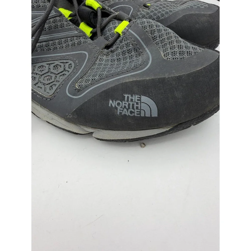 The North Face Vibram Trail Running Shoes Men's 11 Gray Volt Green Hiking